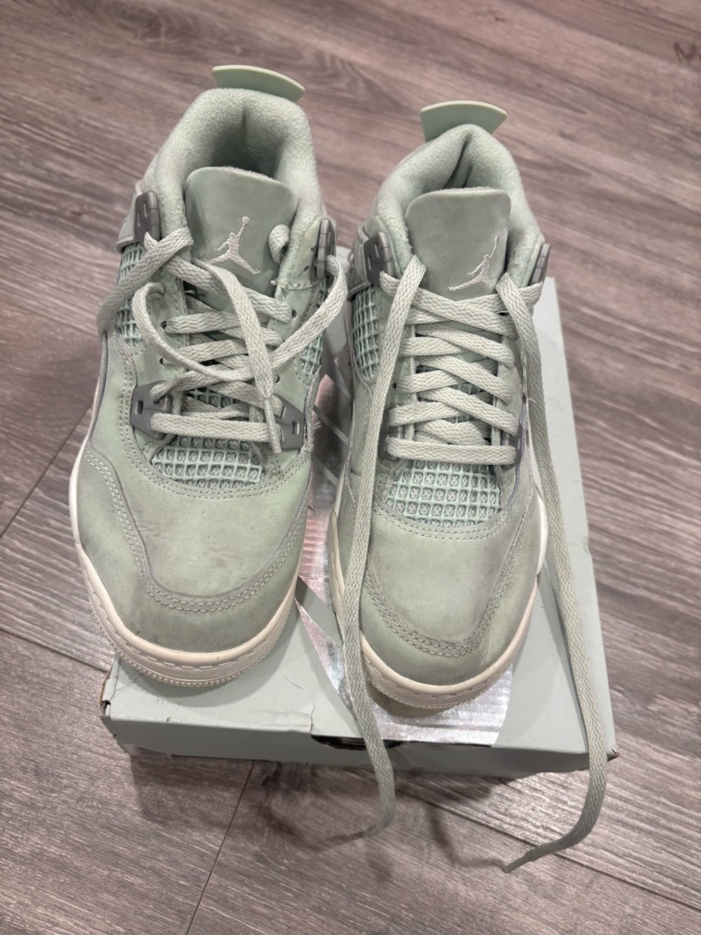 Jordan Suede Mint Green Retro Sneakers